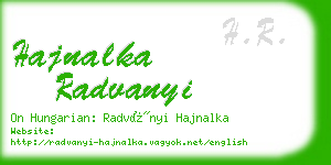 hajnalka radvanyi business card